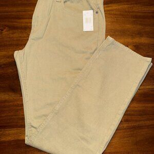 $109 Buffalo David Bitton Slim Ash Straight Pants Olive Men's Size 36 x 32 NEW!!
